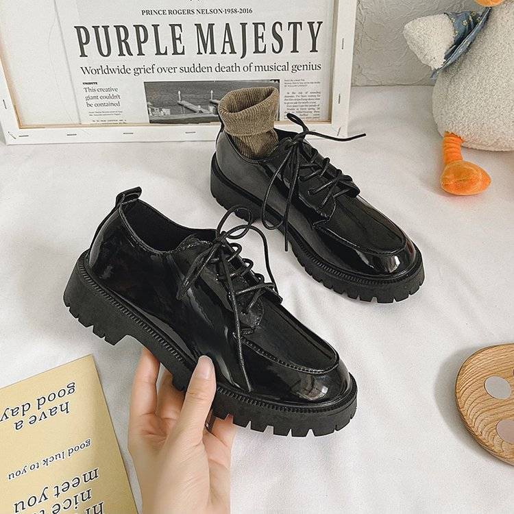 🔥🔥 ญี่ปุ่นรองเท้าหนังขนาดเล็กหญิงอังกฤษ jk รองเท้าชุด 2021 ฤดูใบไม้ผลิใหม่ป่าสีดำย้อนยุคแมรี่เจนรองเท้าผู้หญิง