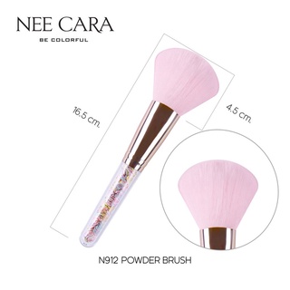 NEE CARA HEART BRUSH POWDER BRUSH  แปรงแต่งหน้า ปัดแป้งปัดแก้ม ด้ามรูปหัวใจ นีคาร่า #N912