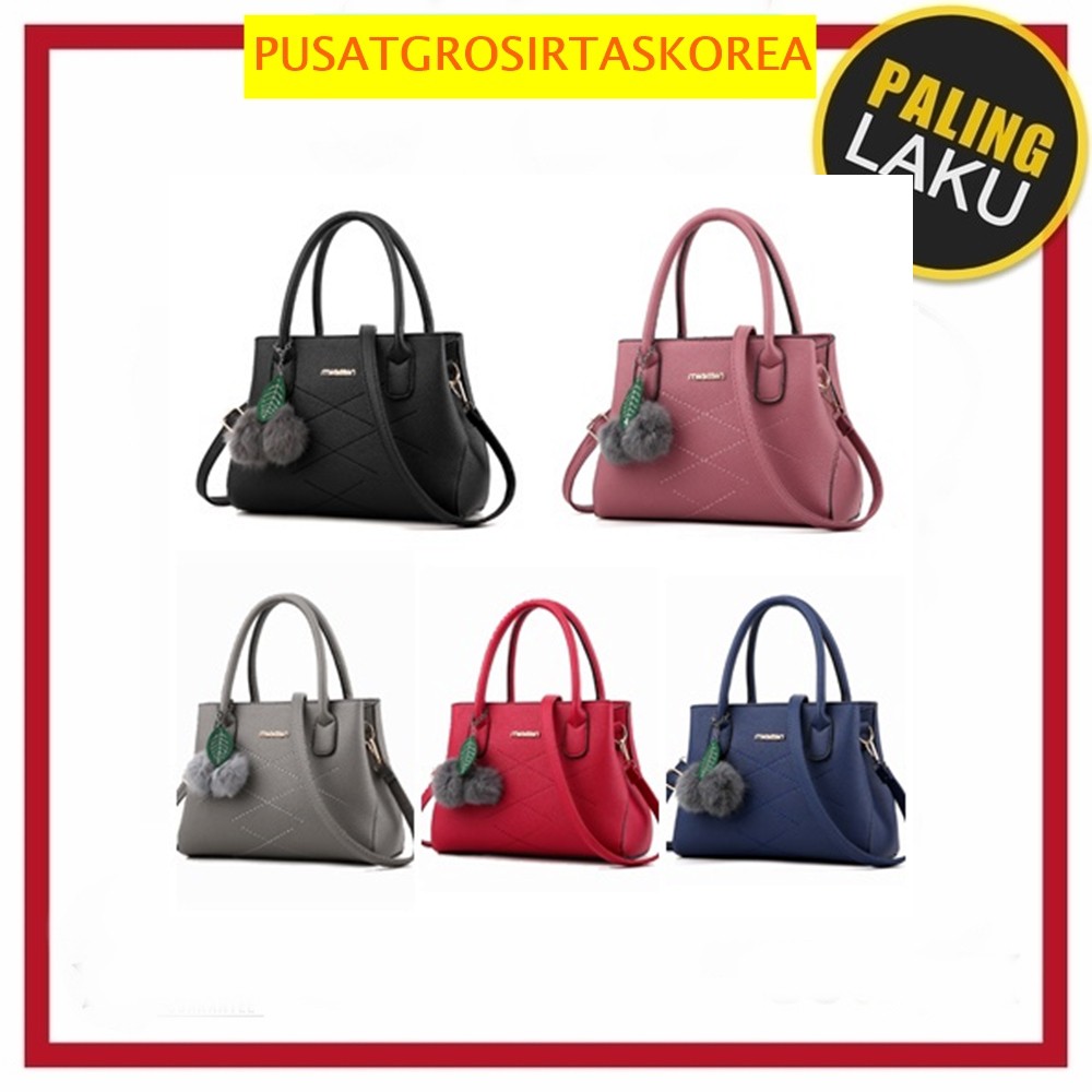Pusatgrosirtaskorea - MINMIN Fashion Bag ฟรีปอมๆ ZTA593