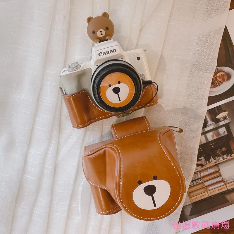 Jianyuan3er [อุปกรณ์เสริมกล้อง] เหมาะสําหรับ Sony A6000 Canon M50 Fuji XA7 กระเป๋ากล้องสีน้ําตาล zv1
