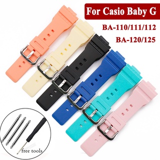 สายนาฬิกาข้อมือเรซิ่น 14 มม. แบบเปลี่ยน สําหรับ Casio Baby G BA111 BA110 BA112 BA120 BA125