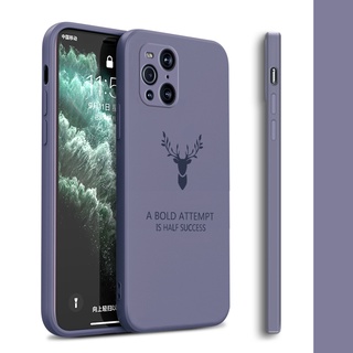 เคสโทรศัพท์ซิลิโคนลายกวางเรนเดียร์สําหรับ Oppo Find X3 Find X3 Pro