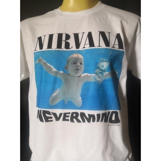 T-shirt  เสื้อวงนำเข้า Nirvana Nevermind Baby in a pool Kurt Cobain Grunge Punk Rock Style Vintage Gildan T-ShirtS-5XL