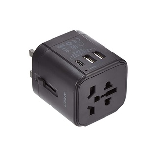 AUKEY PA-TA01 Universal Travel Adapter With USB-C and USB-A Ports (Black) (CEP-001072)