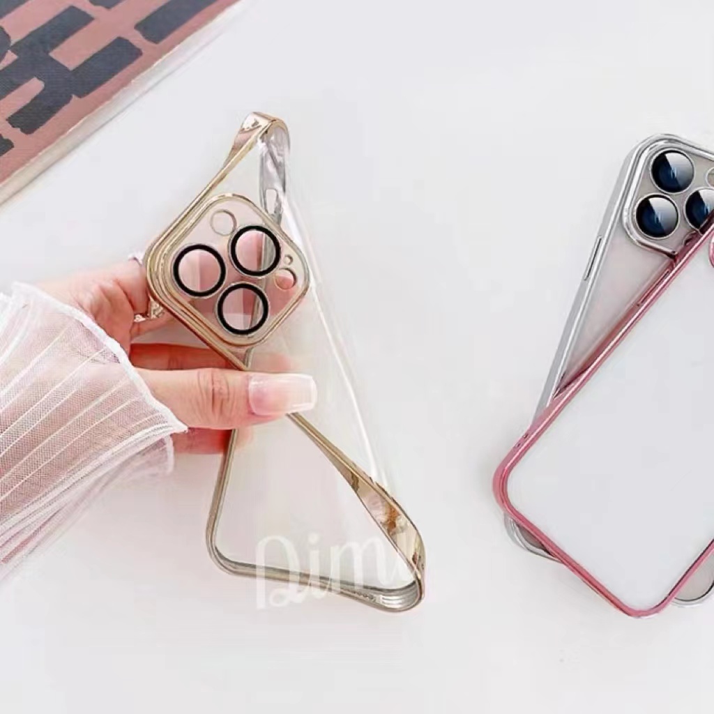 เคสนิ่ม เคสใสขอบเงา มีฟิล์มกันเลนส์ สำหรับ ไอโฟน 13 13Pro 13Promax 12 12Pro 12Promax 11 11Promax เคสไอโฟน 12 Pro max - รูปที่ 4