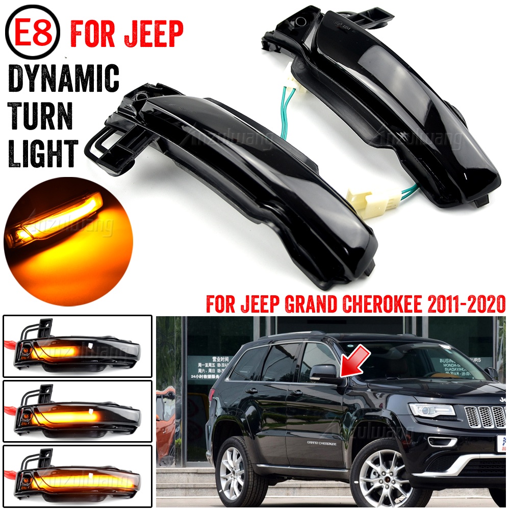 2pcs For Jeep Grand Cherokee WK2 20112020 LED Side Wing Rearview