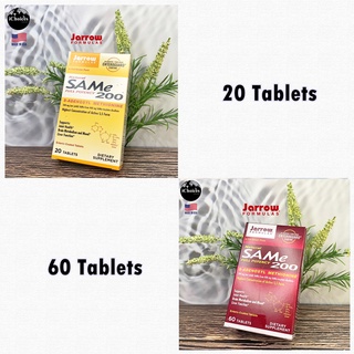 [Jarrow Formulas] SAMe 200 Full Potency S-Adenosyl Methionine 20 or 60 Tablets อาหารเสริม เอส อะดีโนซิล เมไทโอนีน