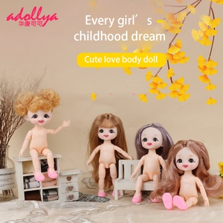 Adollya ตุ๊กตา BJD หน้ายิ้ม 1/8 17 ซม. สีนู้ด แฟชั่น ของเล่น สําหรับเด็กผู้หญิง เก็บสะสม ของขวัญ