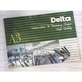 กระดาษ 100 ปอนด์ A3 Delta (15 แผ่น/กล่อง)