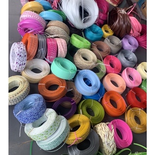 เส้นพลาสติกสานตะกร้า สีพื้น ขนาด 12 มิล  ✅พร้อมส่ง