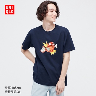 ■㍿┅Uniqlo ชาย/หญิง/คู่ (UT) เสื้อยืดลายโปเกมอน (โปเกมอนแขนสั้น) 444546kawaii