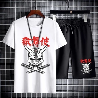 （ส่งจากไทย）ชุดเซ็ทเสื้อยืดแขนสั่ง+กางเกงขาสั้นกีฬา.แฟชั่นนานาชาติลายสวยการ์ตูนน่ารักBD106+DKC106B