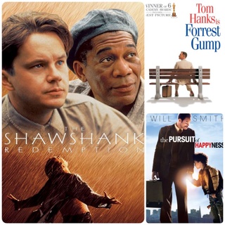 DVD หนังสร้างแรงบันดาลใจ ☆The Shawshank☆Forrest Gump☆The Pursuit of Happyness มัดรวม 3 เรื่องคุณภาพ #แพ็คสุดคุ้ม