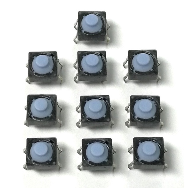 TACT SWITCH SILICONE 8 x 8 x 5 mm #ตัวกดเป็นยางซิลิโคน#ชุดละ 10 ตัว# – โปรปัง