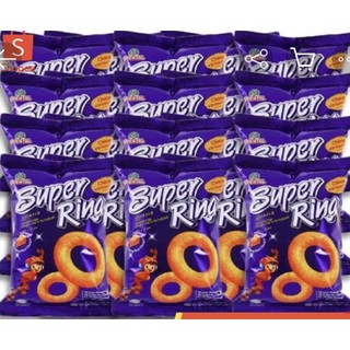 ขนมข้าวโพด Super Ring ขนมรสชีสทรงวงแหวน อร่อย หอมกลิ่นข้าวโพด 14 กรัม/30 ซอง