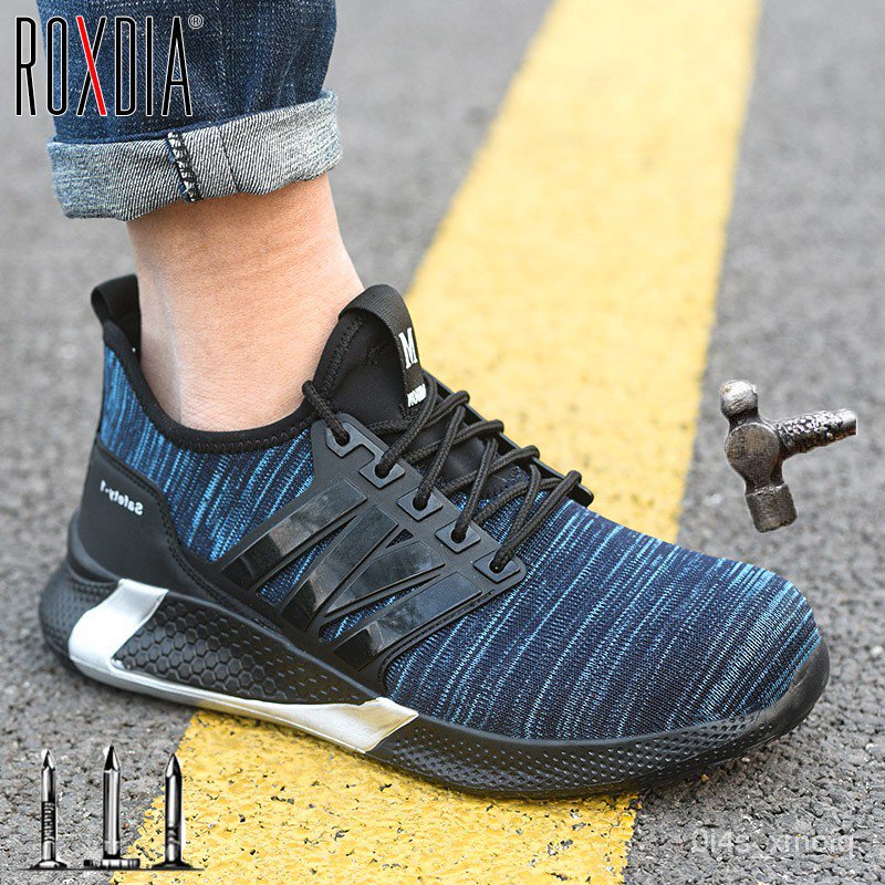 [hot]ROXDIA ultralight men and women safety shoes for work outdoor sneakers steel toe cap
