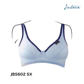 Jintana เสื้อชั้นใน Sport Bra (เสริมโครง) รุ่น Confidence รหัส JBS602 สีฟ้า