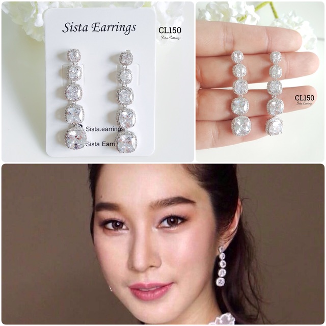 ต่างหูเพชรใส่ออกงาน CL150
