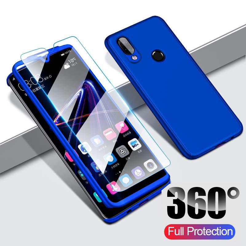 Samsung Galaxy J8 J6 J6+ J4+ J4 2018 J7 J5 Pro J7 J4 Core หรูหรา 360 เต็ม มีการป้องกัน กันกระแทก ผอม ยาก เคสโทรศัพท์มือถือ พร้อมกระจกนิรภัยฟรี