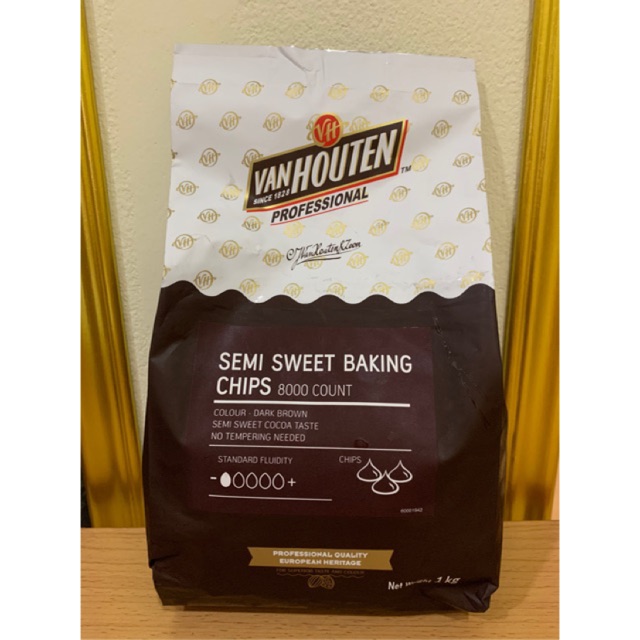 แบงขาย 200 กรม Van Houten semi sweet baking chip ชอคโกแลตชป