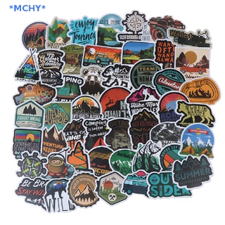 Mchy&gt; ใหม่ สติกเกอร์ ลายทิวทัศน์ ตั้งแคมป์ ผจญภัย กลางแจ้ง กระเป๋าเดินทาง แล็ปท็อป กีตาร์ 50 ชิ้น