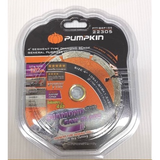 PUMPKIN​ 22305 PTT-SGP105 ใบตัดเพชร​ 4" ใบตัดปูน​ ใบตัดหินแกรนนิตโต้​ ใบตัดหินแกรนนิต​ พัมคิน