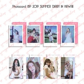 (พร้อมส่ง/เซต) Blackpink 2019 SUMMER DIARY IN HAWAII BPIN พัดลมโฟโต้การ์ด JENNIE Jisa Roisa