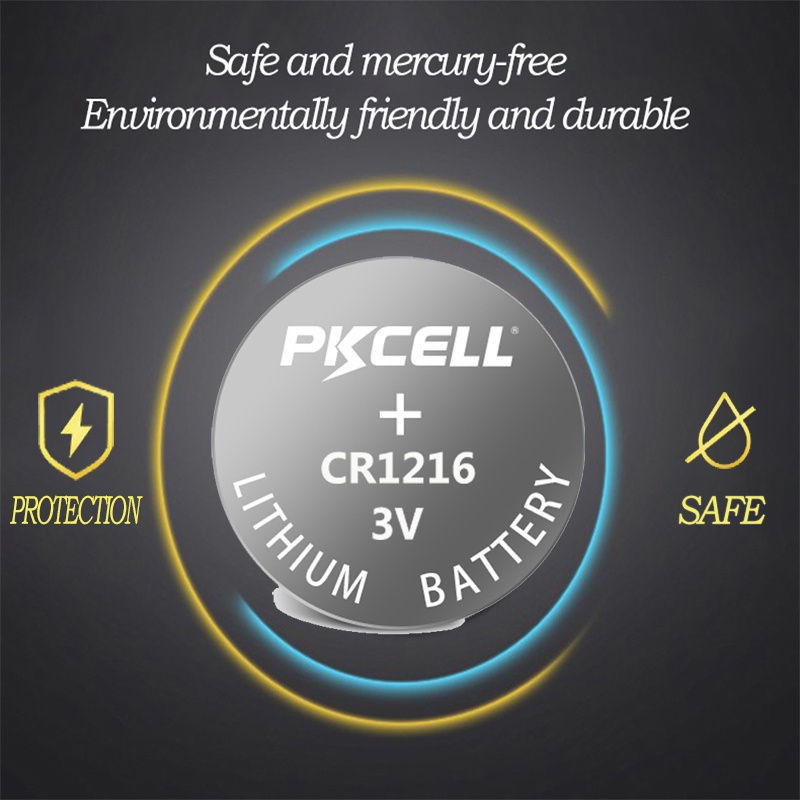 30Pcs6Pack PKCELL CR1216 3V Lithium Battery ECR1216 DL1216 BR1216