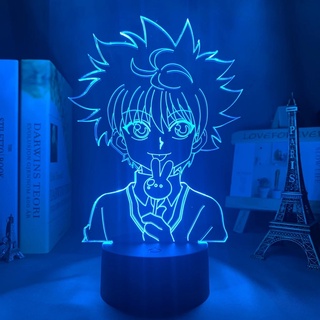 โคมไฟอะคริลิค Led Hxh Killua 3 D สําหรับตกแต่งห้องนอน