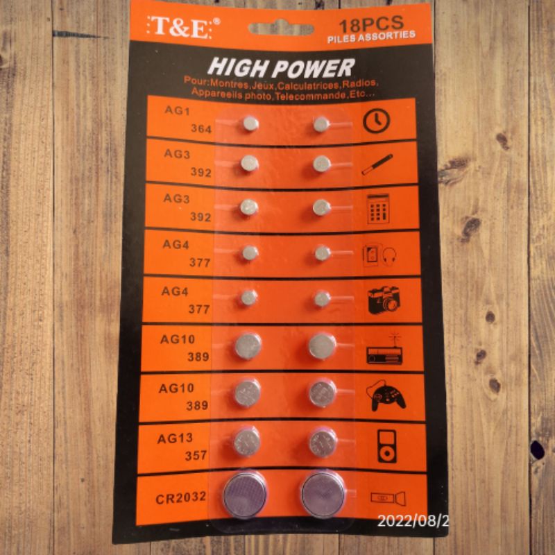FUDE329 ถ่านกระดุม ถ่านกลม แบตกระดุม ถ่านกระดุมเล็ก AG1 AG3 AG4 AG10 ...