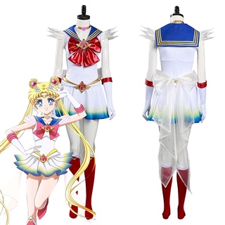 มีสินค้า ชุดเดรสคอสเพลย์ Sailor Moon Eternal Tsukino Usagi สําหรับปาร์ตี้ฮาโลวีน