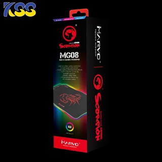 Marvo MG08 Gaming Mousepad Size-M แผ่นรองเมาส์มีไฟ RGB บิดงอได้