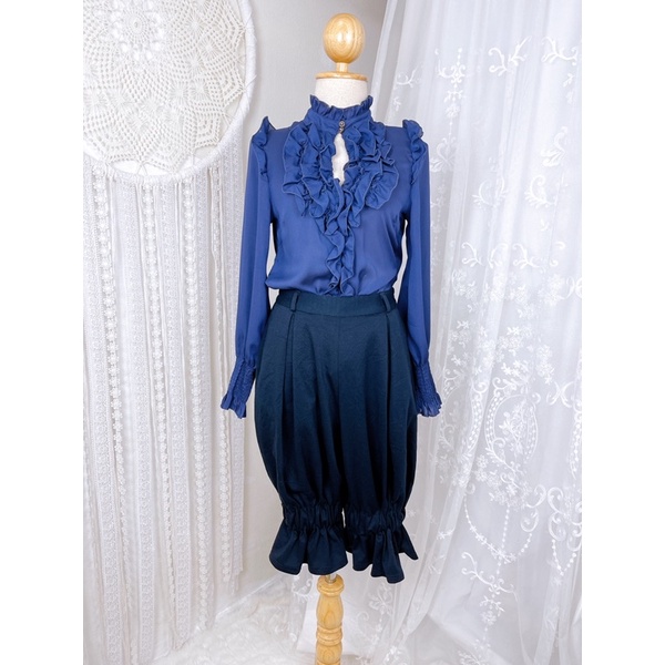 🍓 S O L D 🍓   🌸🌸เสื้อเบลาส์สีกรม แบรนด์ Axes Femme + กางเกงขาระบาย GU 🌸เสื้อโลลิต้า🌸เสื้อเชิ้ตแขนยาว