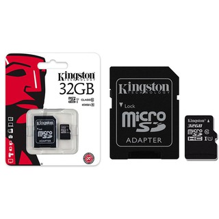 Kingston Micro SD Card เมมโมรี่การ์ด 32gb(Class 10)ของแท้!!รับประกันศูนย์