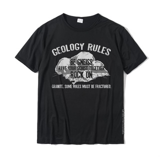 T-shirt  เสื้อยืด พิมพ์ลาย geologist rules be gneiss rock on สําหรับผู้ชายS-5XL