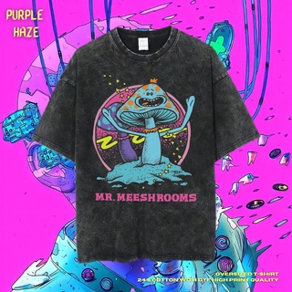 เสื้อยืด ขนาดใหญ่ พิมพ์ลาย MR Meeshrooms สีม่วง | หินล้างทําความสะอาด | เสื้อยืด ขนาดใหญ่ | เสื้อท็อปสามารถปรับแต่งได้