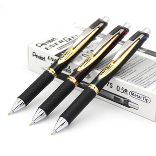 Pentel ปากกาเจล รุ่น BLP75 0.5  มม. หมึกดำ,แดง,น้ำเงิน เปลี่ยนไส้ได้ ปากกาหมึกเจลกันน้ำ Energel