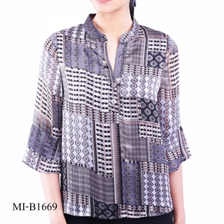 MIKIKO Blouse MI-B1669 ชีฟองอังโกร่า แขนสั้น IGPU20-4