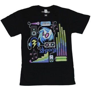 ผ้าฝ้ายคอกลมเสื้อยืด ผ้าฝ้าย พิมพ์ลาย My Little Pony Pixel Do Pon3 Musical Collage สําหรับผู้ชายfrom S-4XL