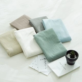 ผ้าปูที่นอน ผ้าฝ้าย สไตล์ญี่ปุ่น สีพื้น 3.5/5/6 ฟุต