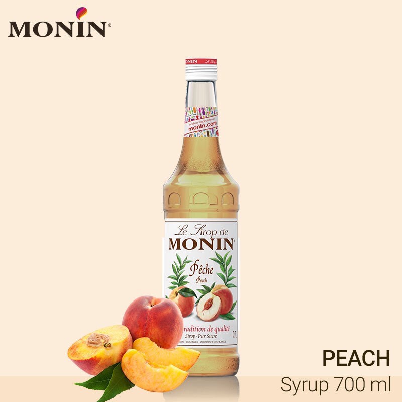 พร้อมส่ง โมนิน/ โมแนงต์ ไซรัป กลิ่นพีช ขนาด 700 มล. (MONIN Peach Syrup 700 ml)