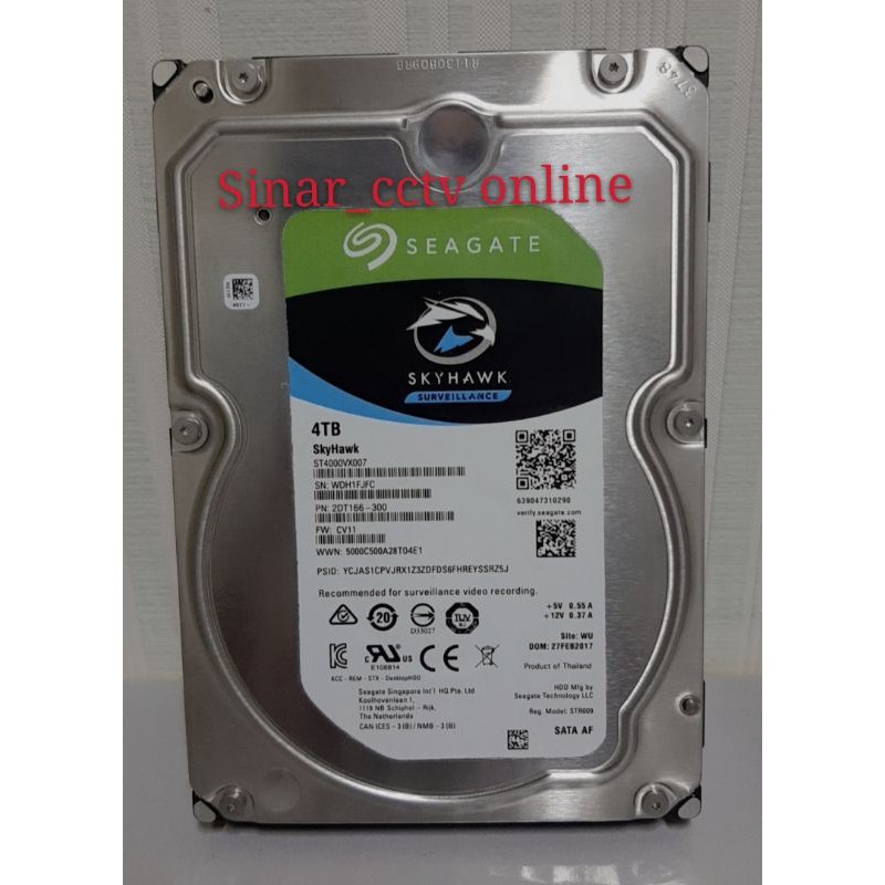 HDD Harddisk Seagate 4TB Seagate HDD 3.5" 4TB Hardisk Internal CCTV / PCж