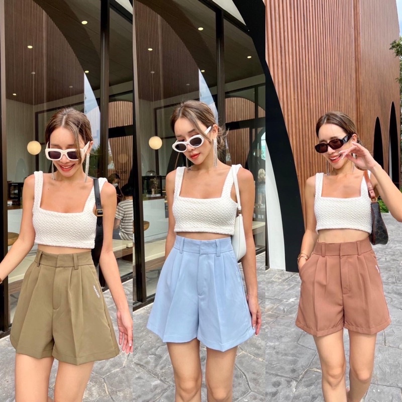 Official PROMTHONG mini-short กางเกงขาสั้นงานป้ายพรมทองผ้าหนาอย่างดีใส่สบายดีเทลสวย