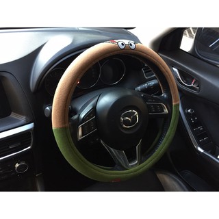 ลิขสิทธิ์แท้ กบเคโระ หุ้มพวงมาลัยรถยนต์ ทำจากผ้า สีเขียว Kero Car Steering Wheel Cover Green Fabric