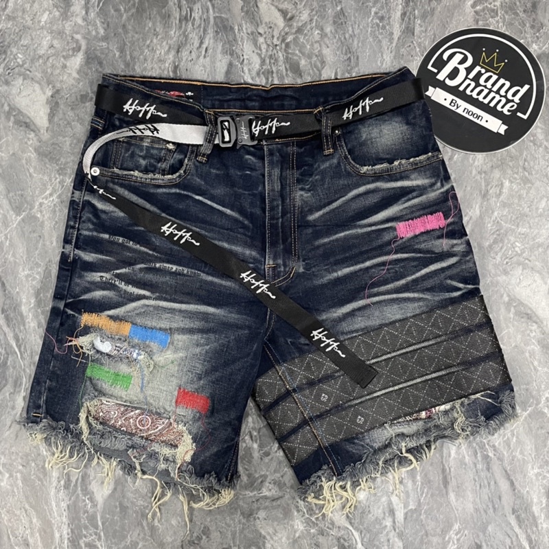 ✅พร้อมส่ง ของแท้ล้าน%✅ Hold’em White♠️H8 Casino monogram destroyed denim shorts 2022