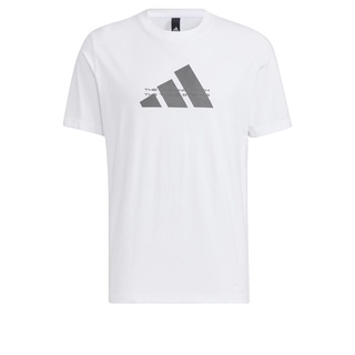 เสื้อยืดใหม่adidas เสื้อยืด Tech Badge of Sport สีขาว HE9939S-3XL