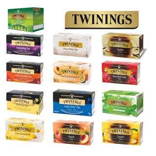 (ชาอังกฤษ)Twinings ทไวนิงส์ชาชนิดซอง 25 ซอง มีทั้งชาดำ ชาเขียว ชาผลไม้