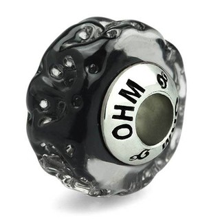 OHM Beads รุ่น Into The Night - Murano Glass Charm เครื่องประดับ บีด เงิน เแก้ว จี้ สร้อย กำไล OHMThailand