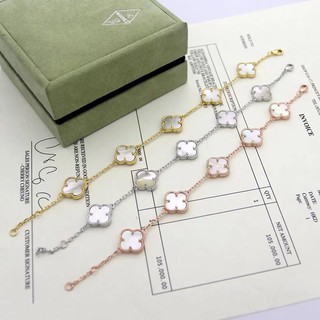 VAN CLEEFS &amp; ARPELS VINTAGE ALHAMBRA 5 MOTIFS CHARM BRACELET กำไลข้อมือ สร้อยข้อมือแบรนด์แวน คลีฟ แอนด์ อาร์เปลส์