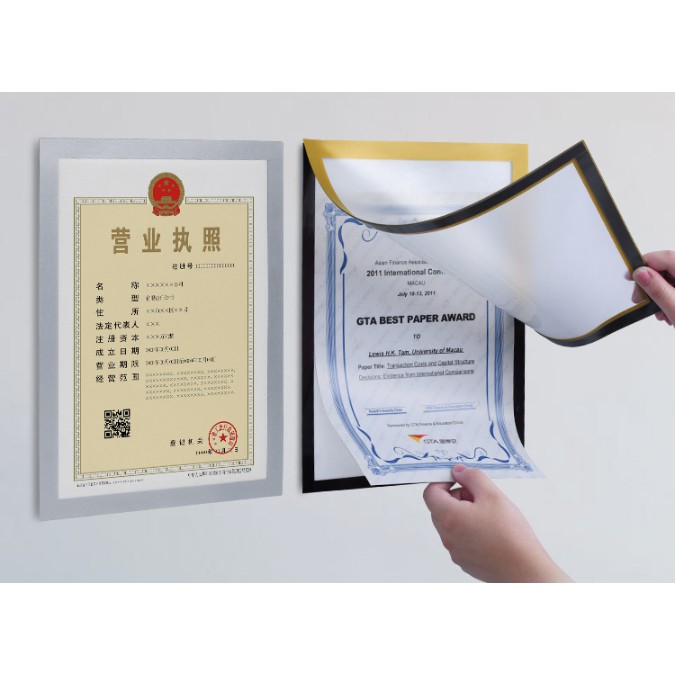 ป้าย ป้ายติดผนัง กรอบป้ายติดผนัง ขอบแม่เหล็ก ป้ายขนาด A6, A5, A4, A3 สินค้าในไทย - รูปที่ 5